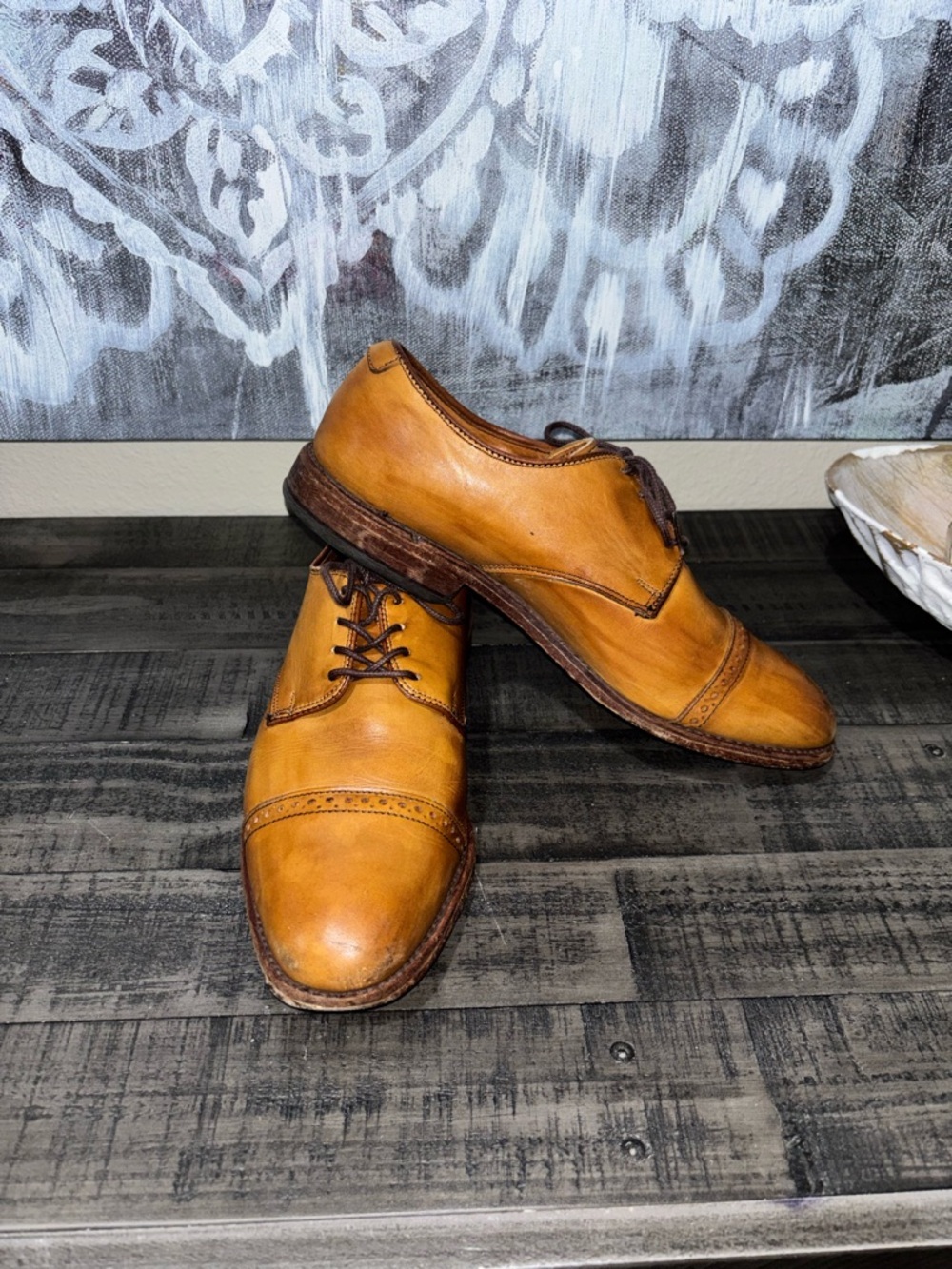 Allen Edmonds Clifton walnut brown leather cap toe Oxfords SZ8 - Picture 11 of 14